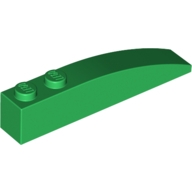 Lego kostka (kostička) 6x1 zakulacená nahoře, zelená (4160395)